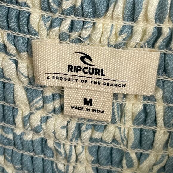 Y2K Vintage Ripcurl M blue white tropical jumpsuit coconutgirl ocean flare - Picture 4 of 7
